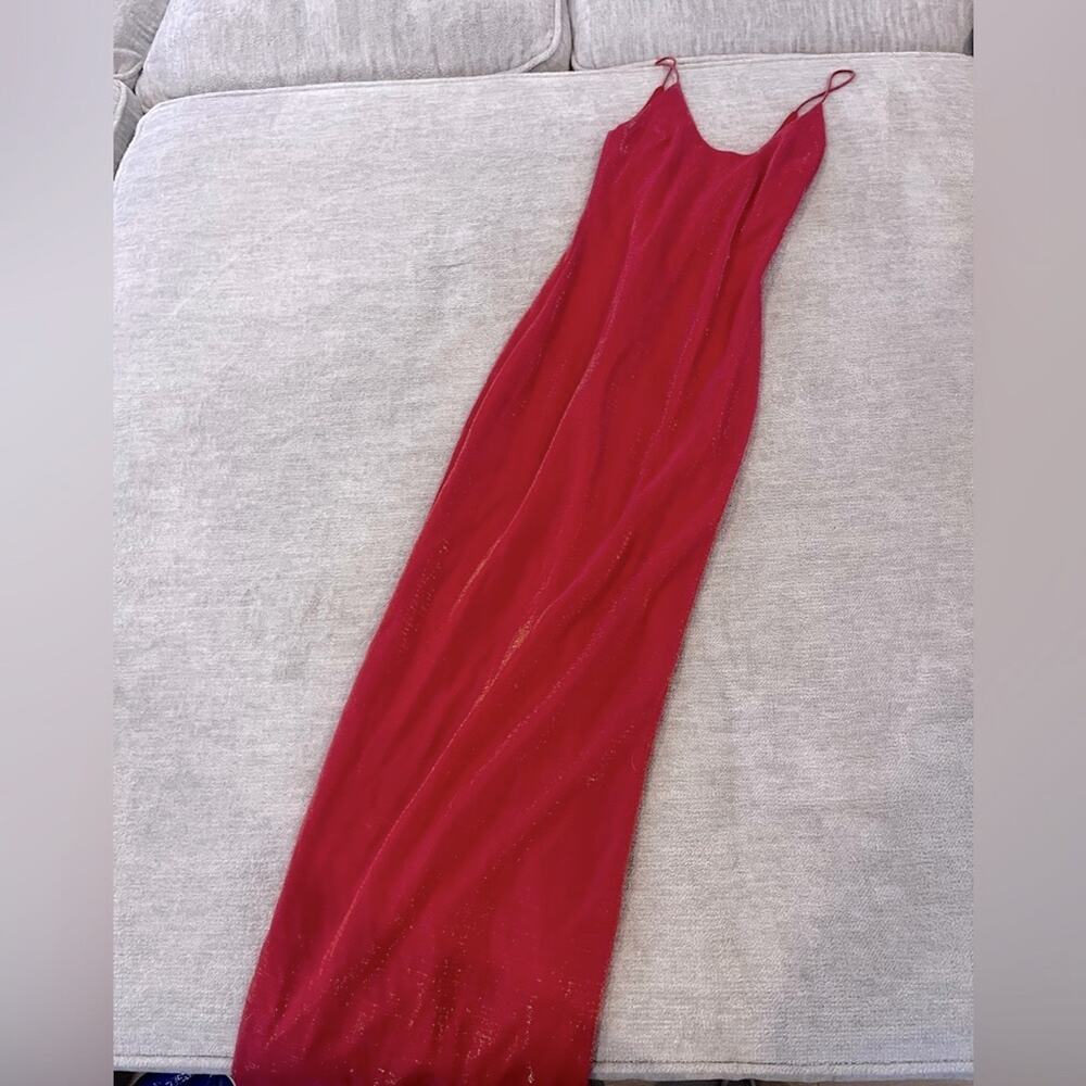 Metallic Red Akira Maxi Dress Size M Prom, Homecoming, Formal, Mobwife, Y2K